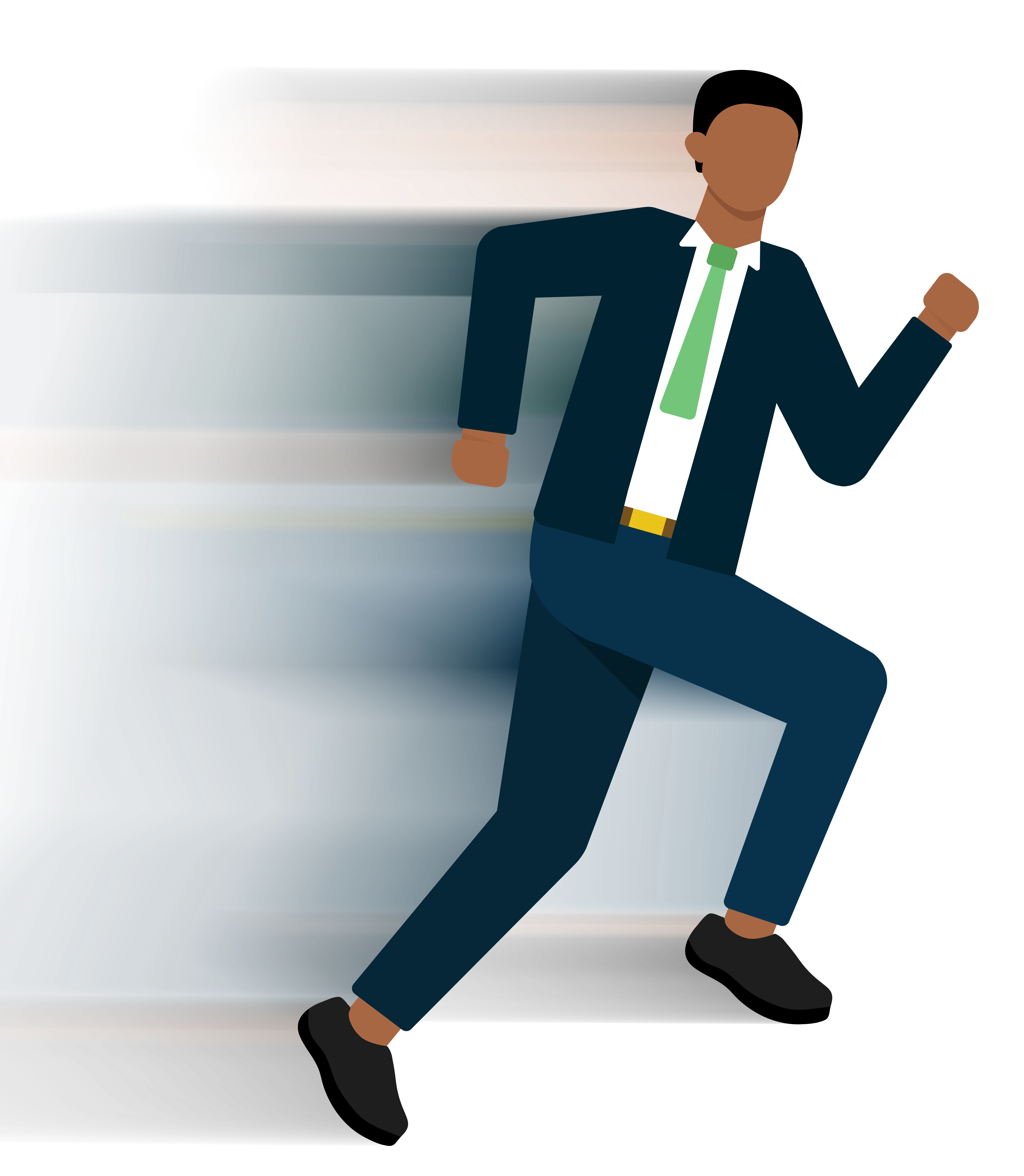 Running business professional illustration